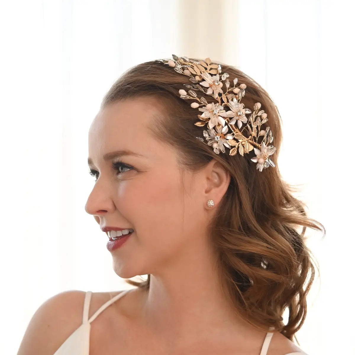 Magnolia Crystal and Zircon Hair Clip - Starfish Project