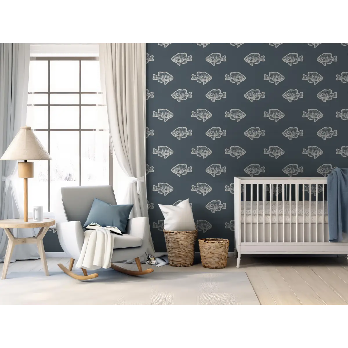Mahi Wallpaper - Tropical Fish - by Kim Hallquist Designs - Loomwell Home Goods