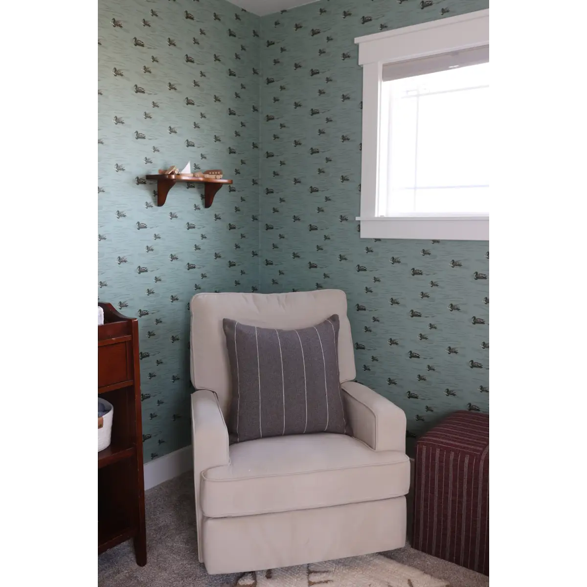 Mallard Wallpaper - Swimming Ducks - by Cassandra Zaniboni - Loomwell Home Goods