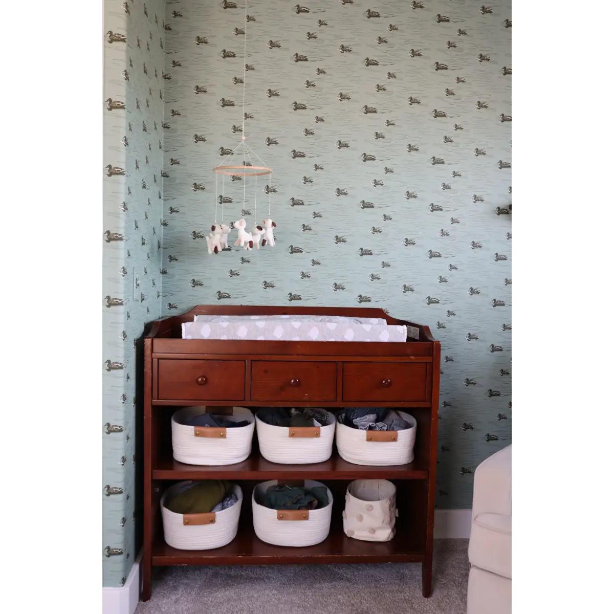 Mallard Wallpaper - Swimming Ducks - by Cassandra Zaniboni - Loomwell Home Goods