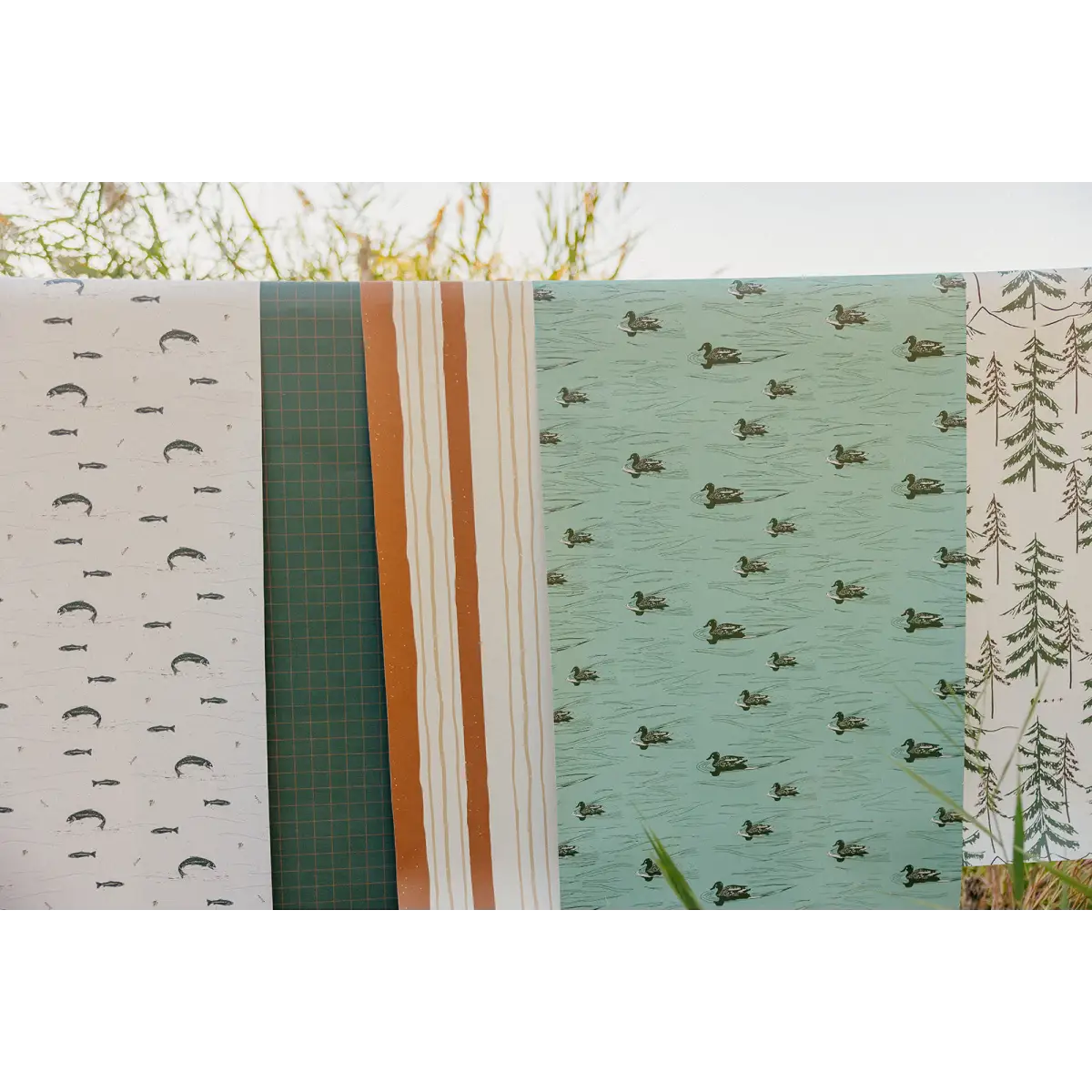 Mallard Wallpaper - Swimming Ducks - by Cassandra Zaniboni - Loomwell Home Goods