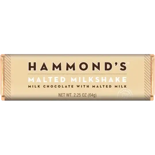 Malted Milkshake - Milk Chocolate Candy Bar - Hammond’s Candies