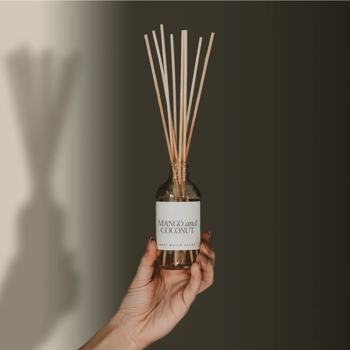 Mango and Coconut Clear Reed Diffuser - Sweet Water Decor
