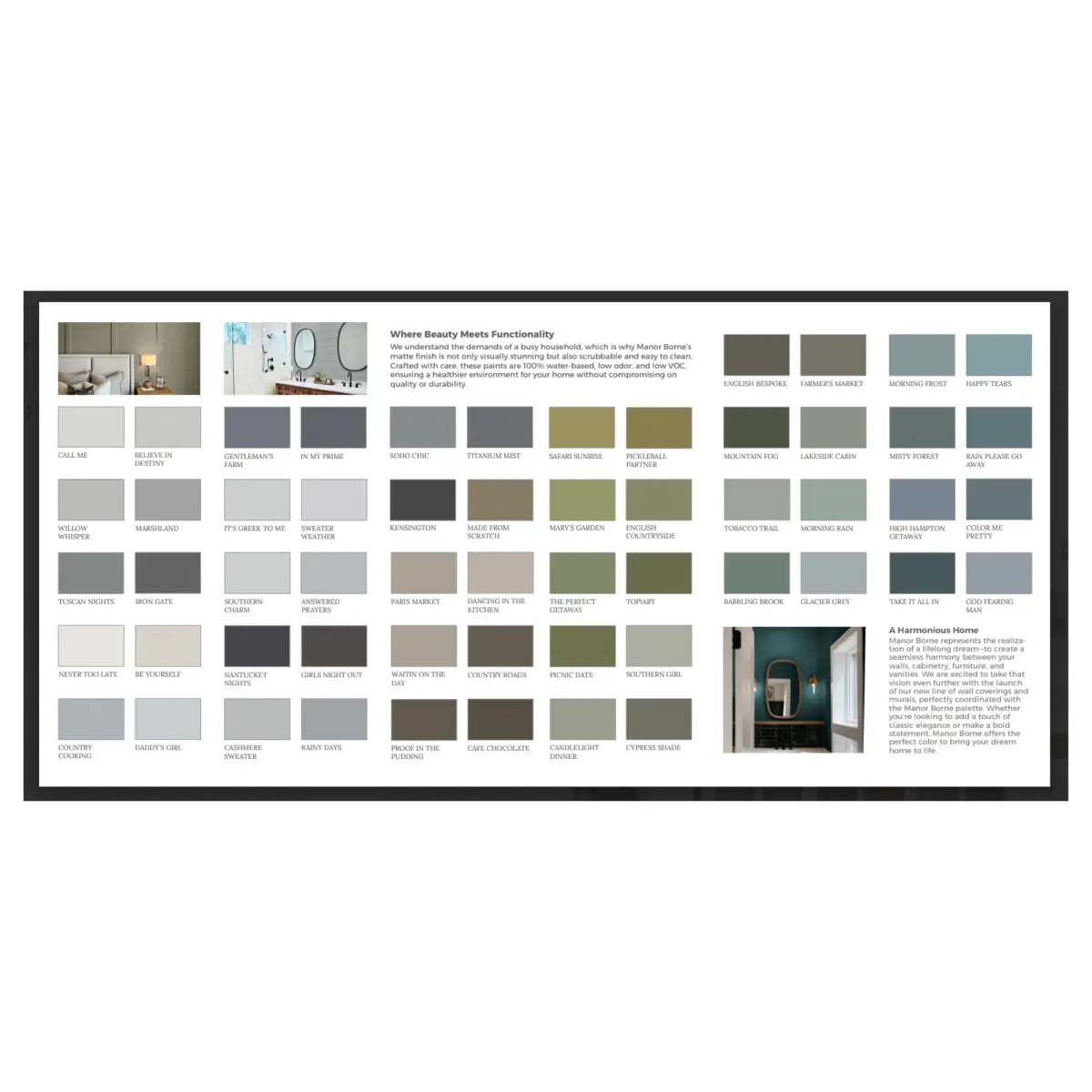 Manor Borne Wall Paint Color Card - Amy Howard At Home