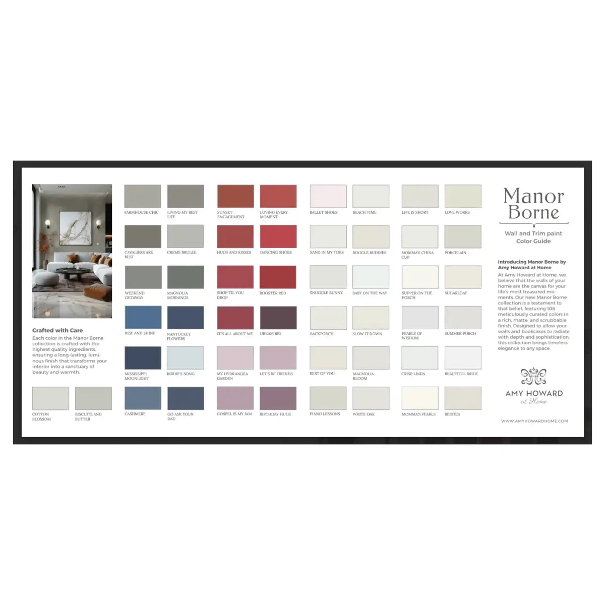 Manor Borne Wall Paint Color Card - Amy Howard At Home
