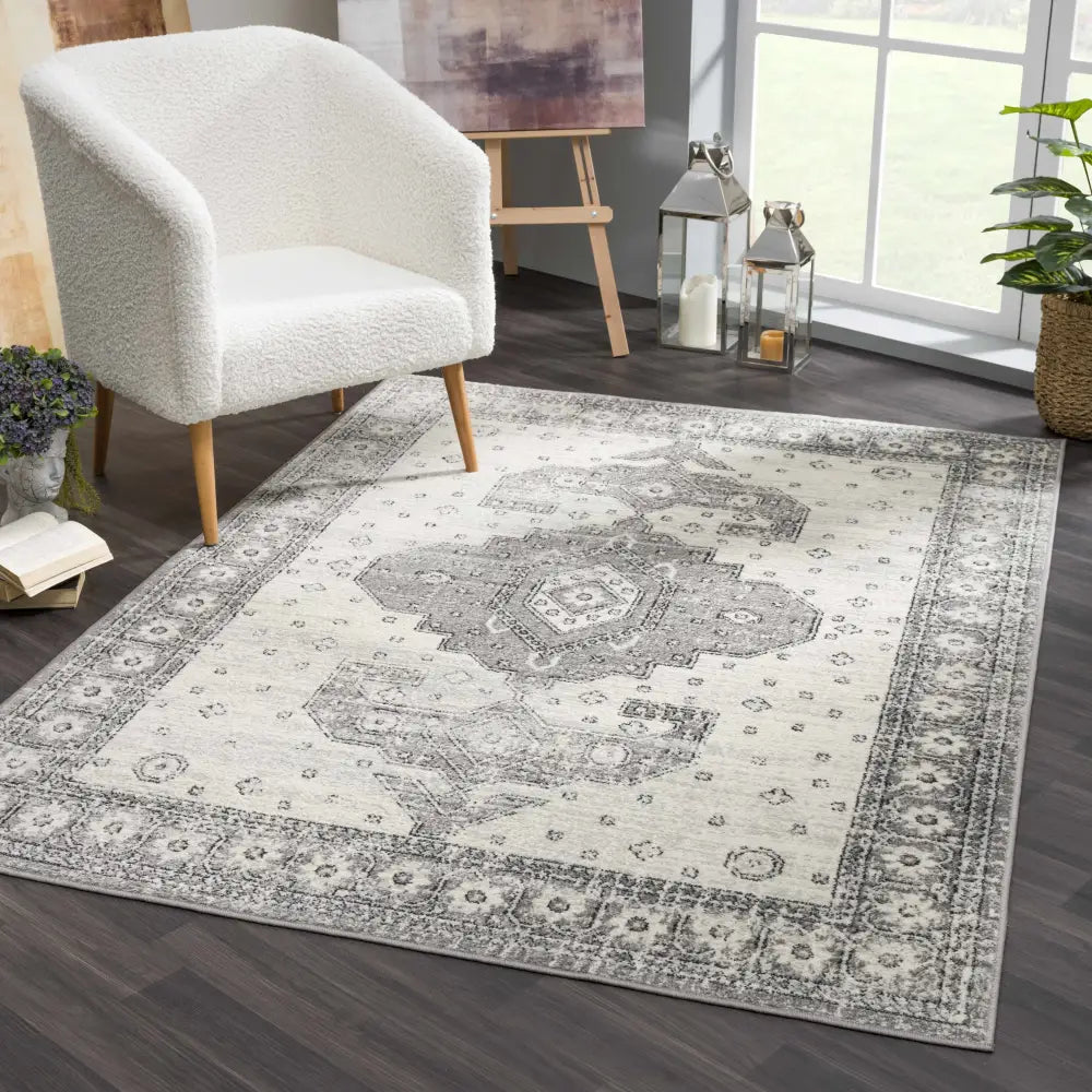 Marash 4605 Gray Area Carpet - Clearance - Boutique Rugs