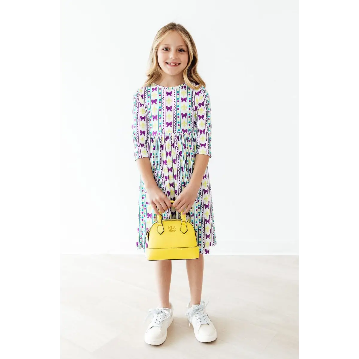Pocket Twirl Dress - Mardi Gras Bows - Mila & Rose ®