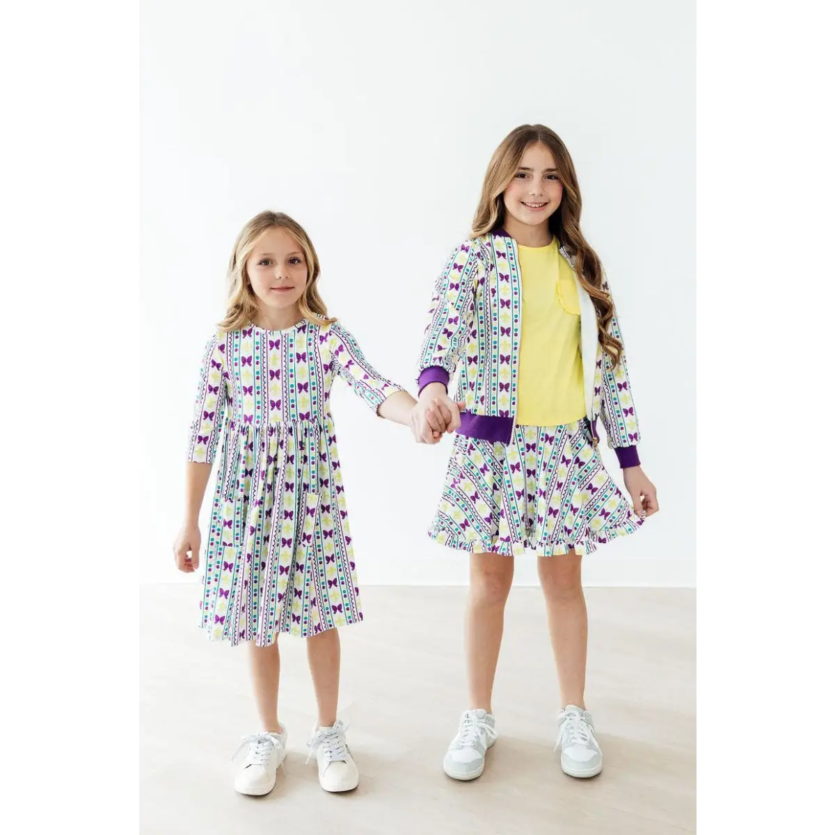 Pocket Twirl Dress - Mardi Gras Bows - Mila & Rose ®