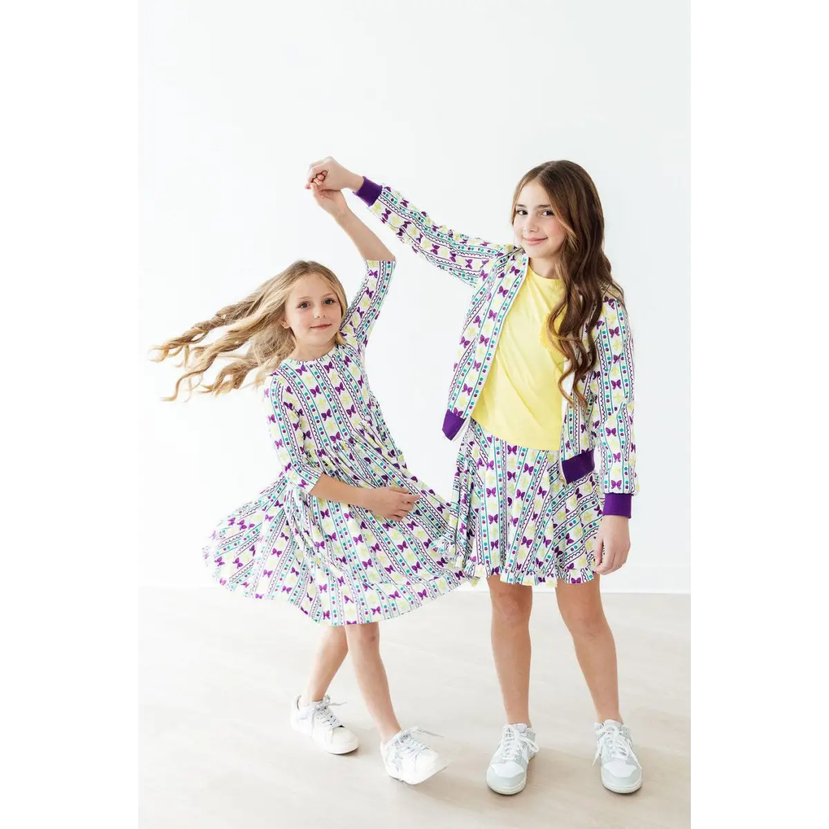 Pocket Twirl Dress - Mardi Gras Bows - Mila & Rose ®