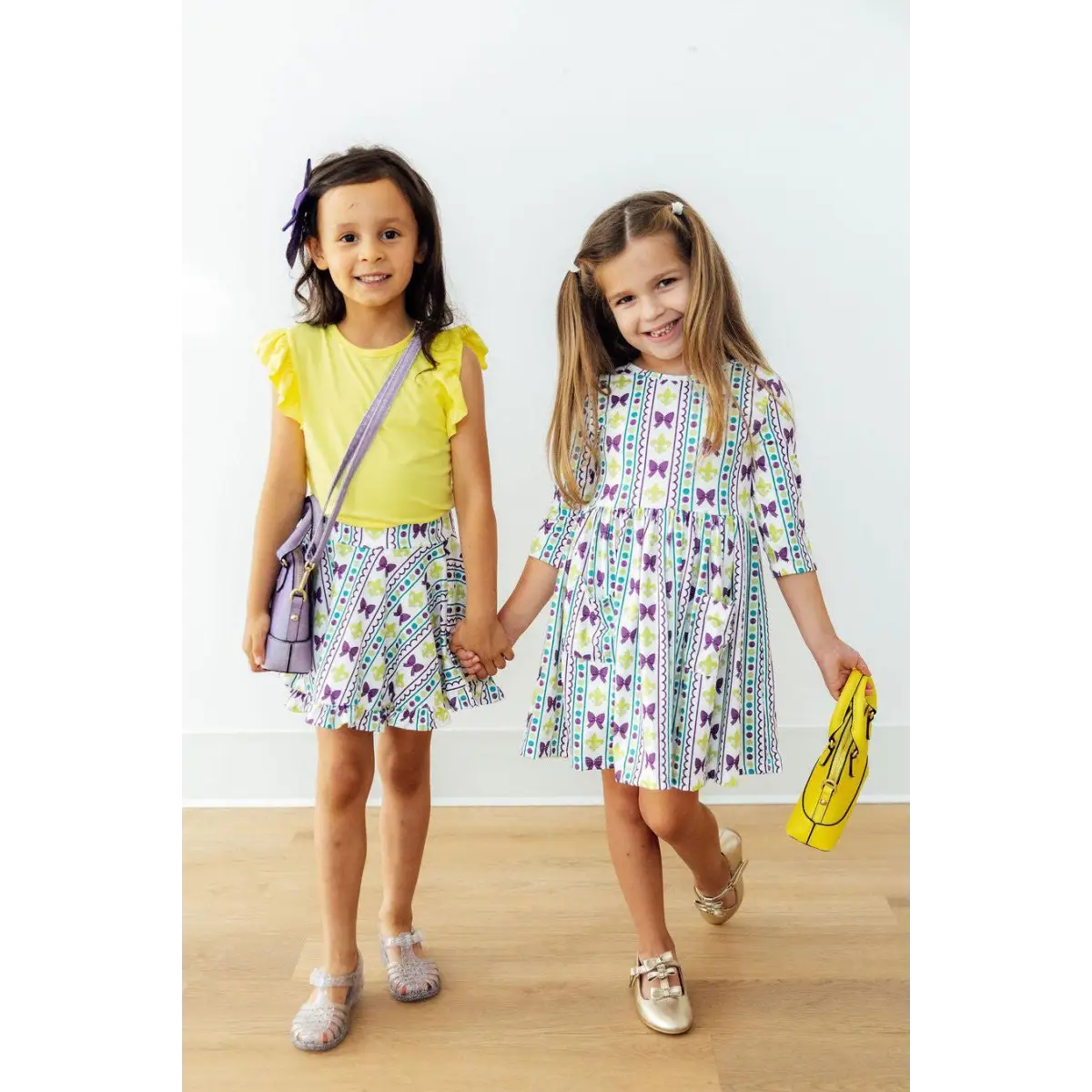 Pocket Twirl Dress - Mardi Gras Bows - Mila & Rose ®