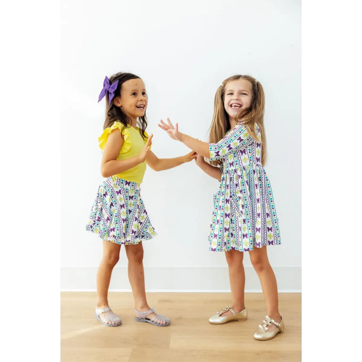 Pocket Twirl Dress - Mardi Gras Bows - Mila & Rose ®