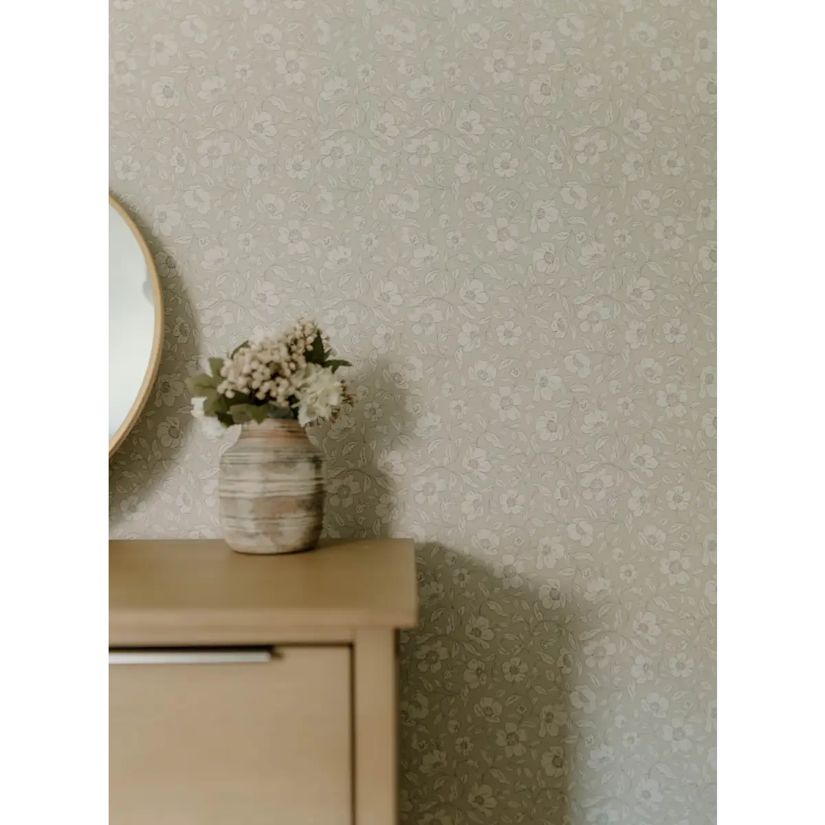 Margaret Wallpaper - Pretty Floral Solid - by Daphne and Sage - Loomwell Home Goods
