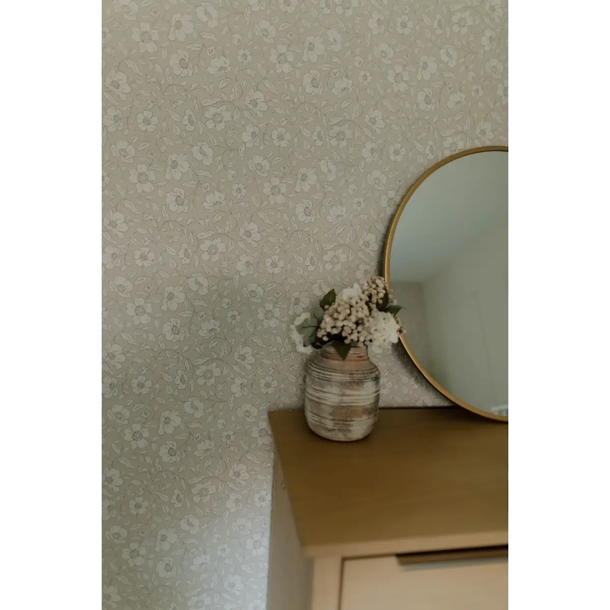 Margaret Wallpaper - Pretty Floral Solid - by Daphne and Sage - Loomwell Home Goods
