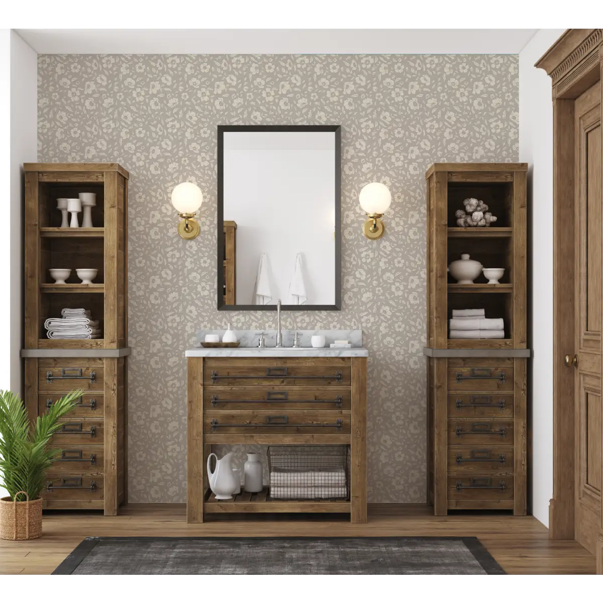Margaret Wallpaper - Pretty Floral Solid - by Daphne and Sage - Loomwell Home Goods