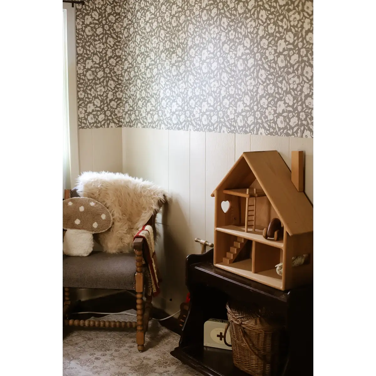 Margaret Wallpaper - Pretty Floral Solid - by Daphne and Sage - Loomwell Home Goods