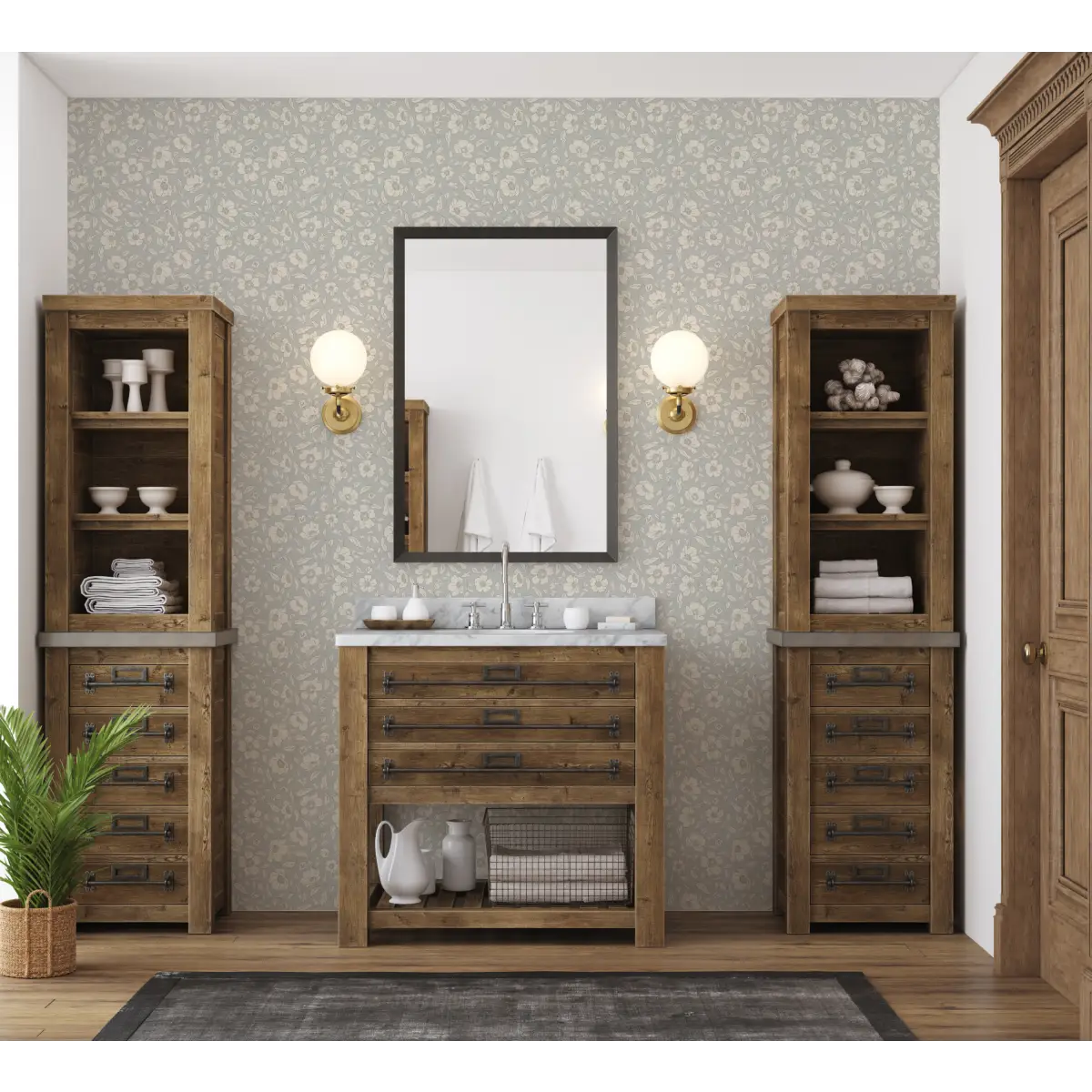 Margaret Wallpaper - Pretty Floral Solid - by Daphne and Sage - Loomwell Home Goods