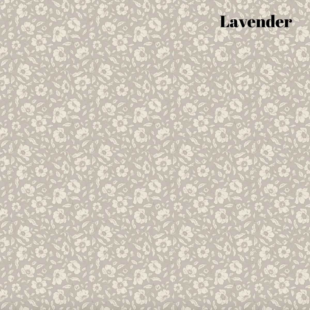 Margaret Wallpaper - Pretty Floral Solid - by Daphne and Sage - Sample 1 foot by 1 foot / Lavender - Loomwell Home Goods