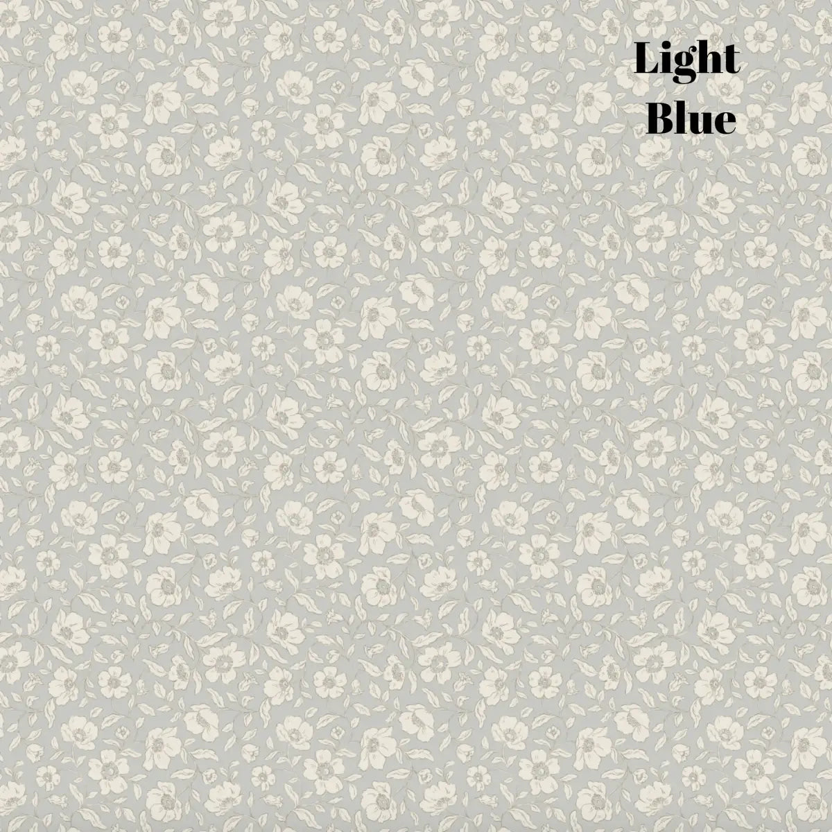 Margaret Wallpaper - Pretty Floral Solid - by Daphne and Sage - Sample 1 foot by 1 foot / Light Blue - Loomwell Home