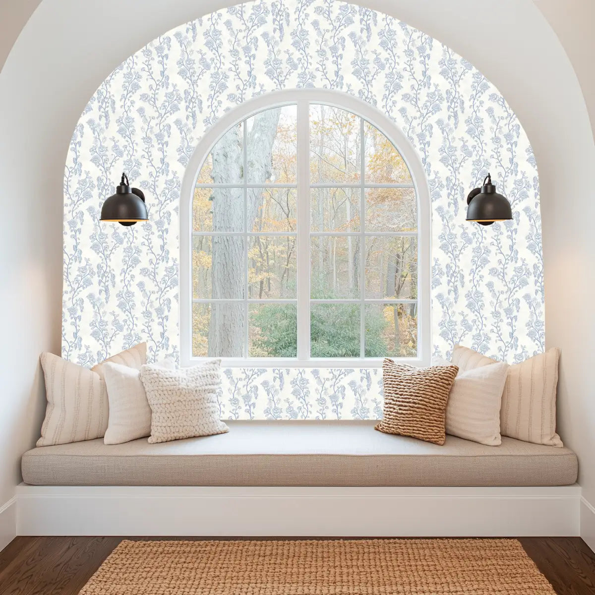 Marina Wallpaper - Natural Roses - by Bloomery Decor - Loomwell Home Goods