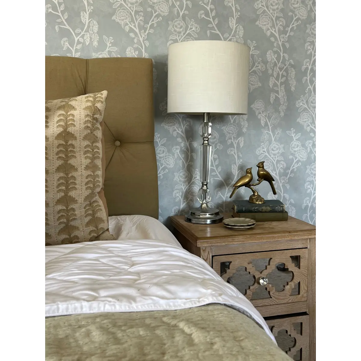 Marina Wallpaper - Natural Roses - by Bloomery Decor - Loomwell Home Goods