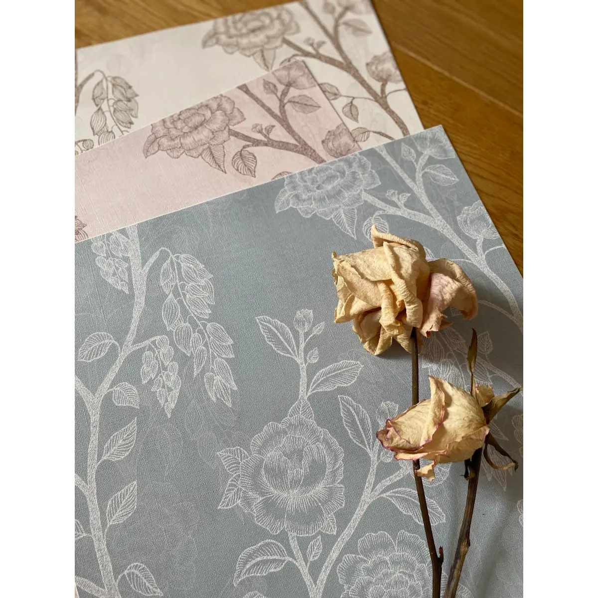 Marina Wallpaper - Natural Roses - by Bloomery Decor - Loomwell Home Goods