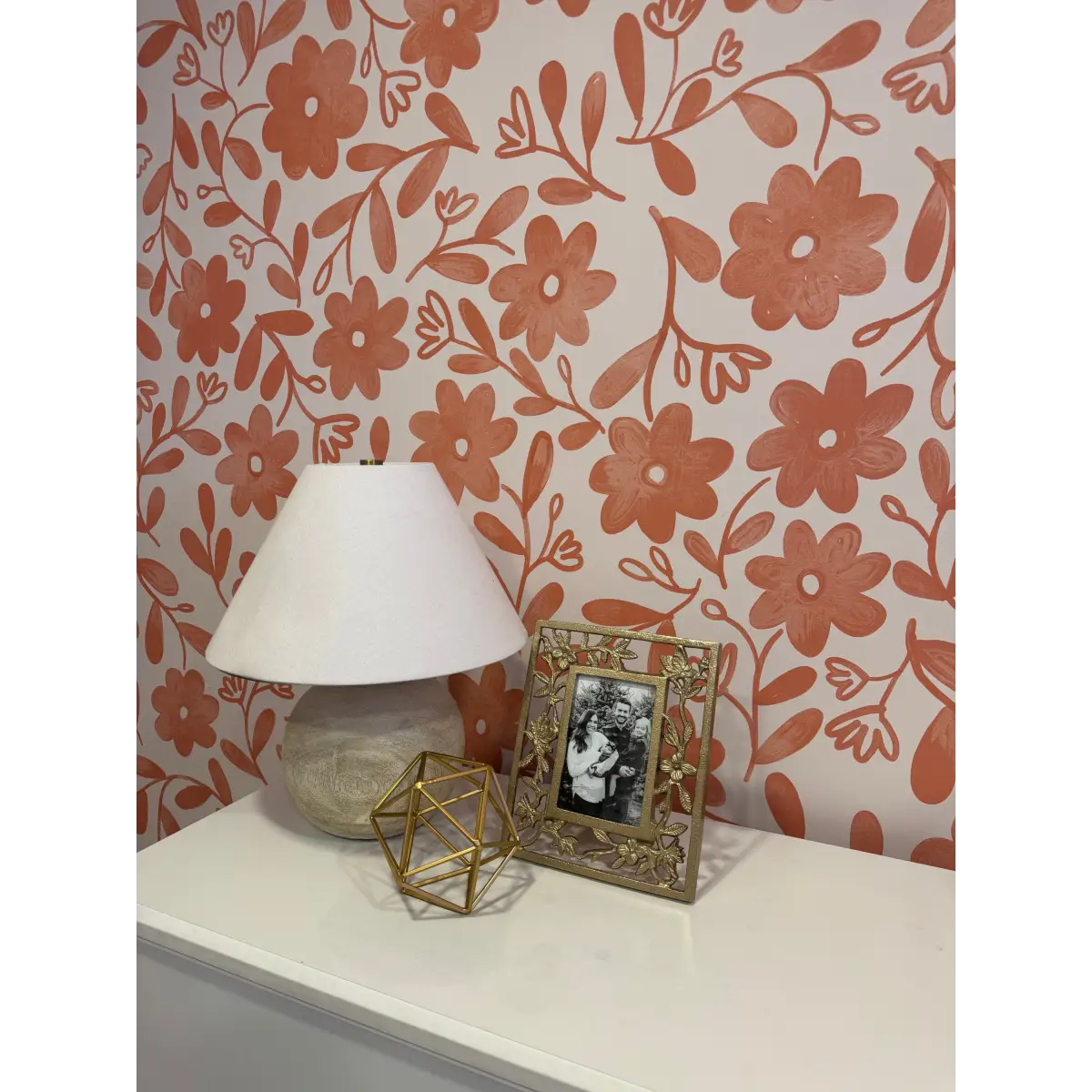 Markie Wallpaper - Bold Whitewash Flowers - by Christy Beasley - Loomwell Home Goods