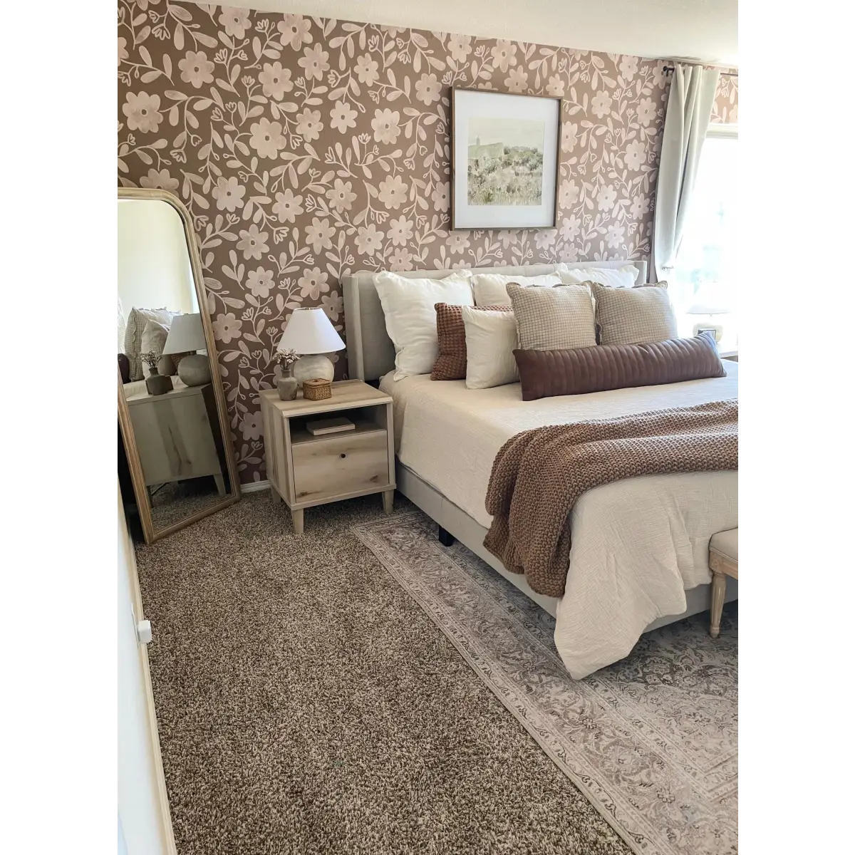 Markie Wallpaper - Bold Whitewash Flowers - by Christy Beasley - Loomwell Home Goods