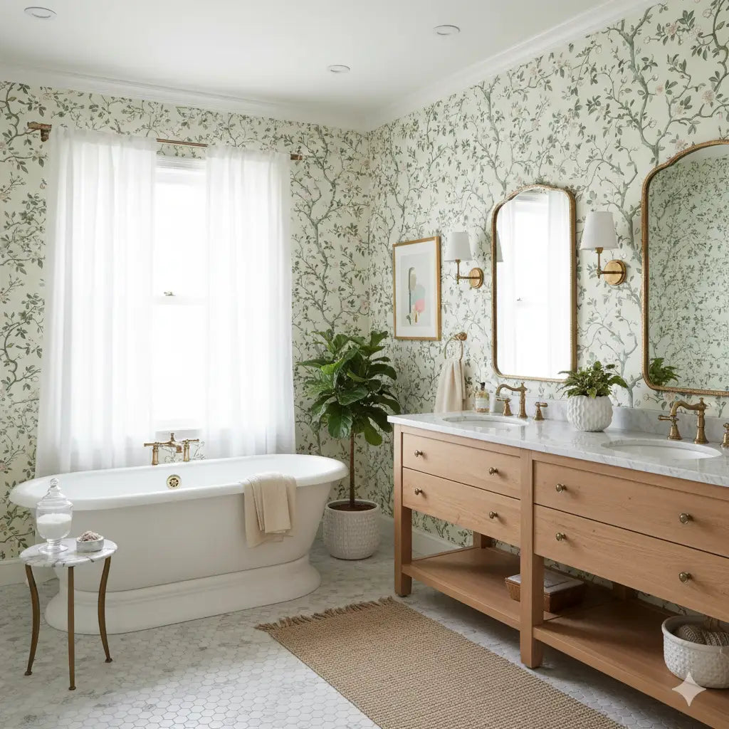 Marleigh Wallpaper - Flowering Tree - Loomwell Home Goods