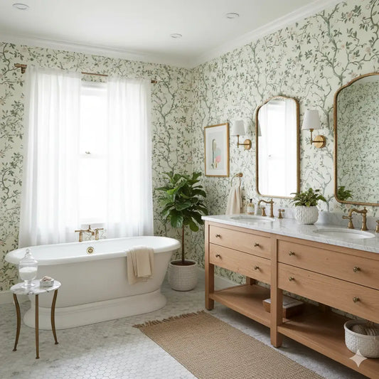 Marleigh Wallpaper - Flowering Tree - Loomwell Home Goods