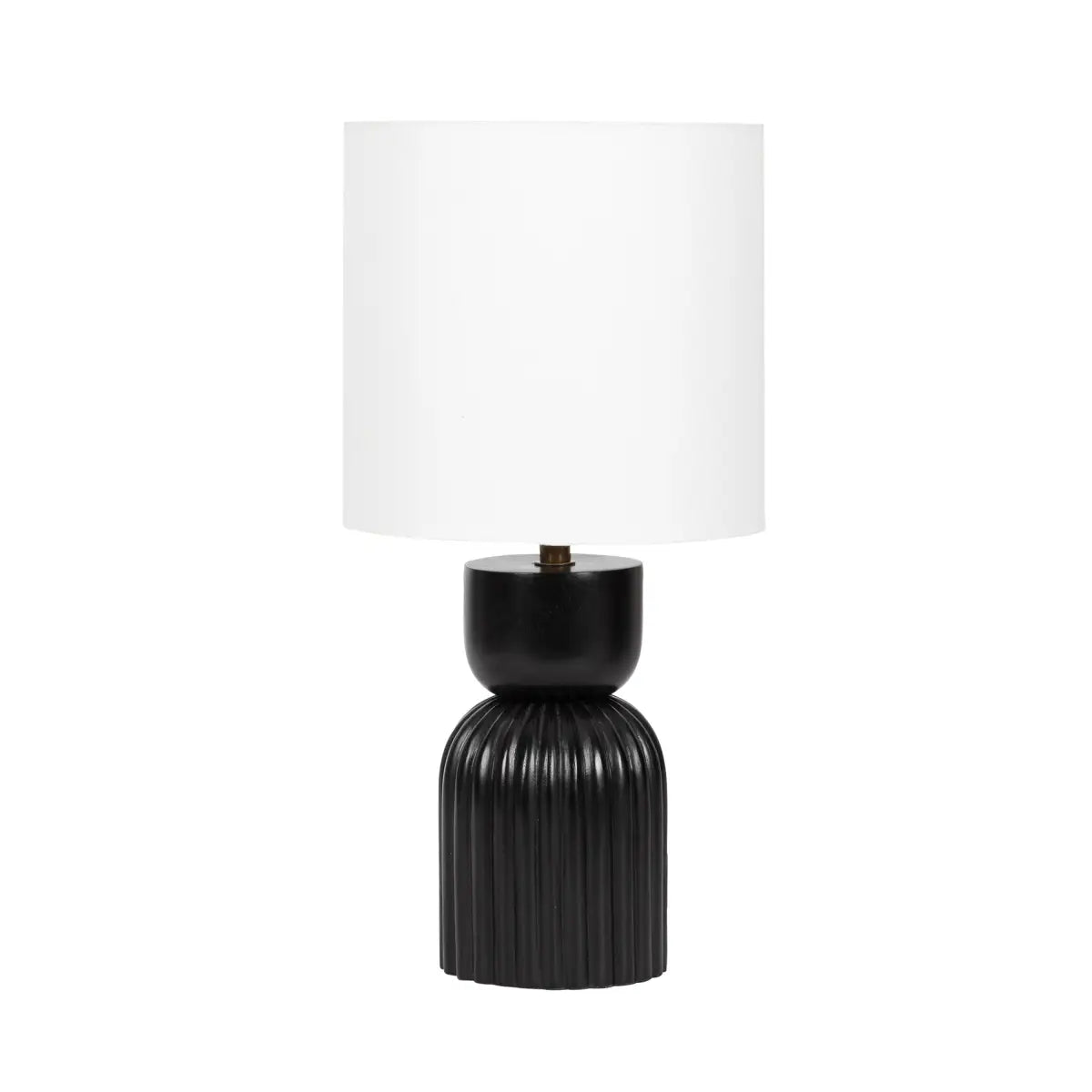 Marley Modern Wood and Metal Table Lamp - Black - kateandlaurel