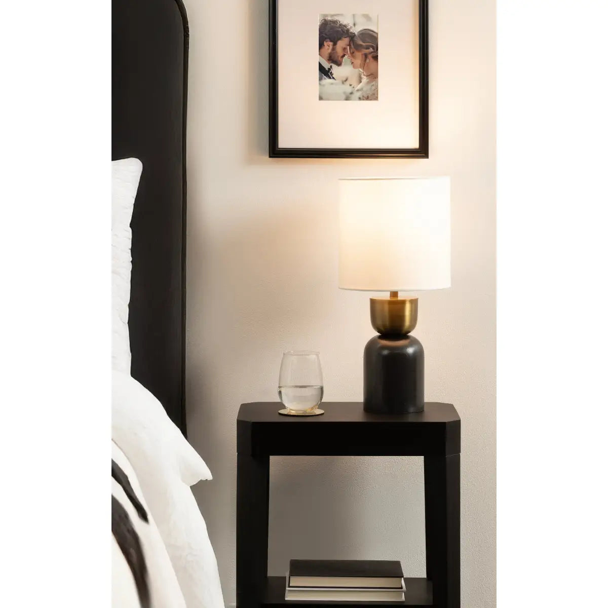 Marley Modern Wood and Metal Table Lamp - kateandlaurel
