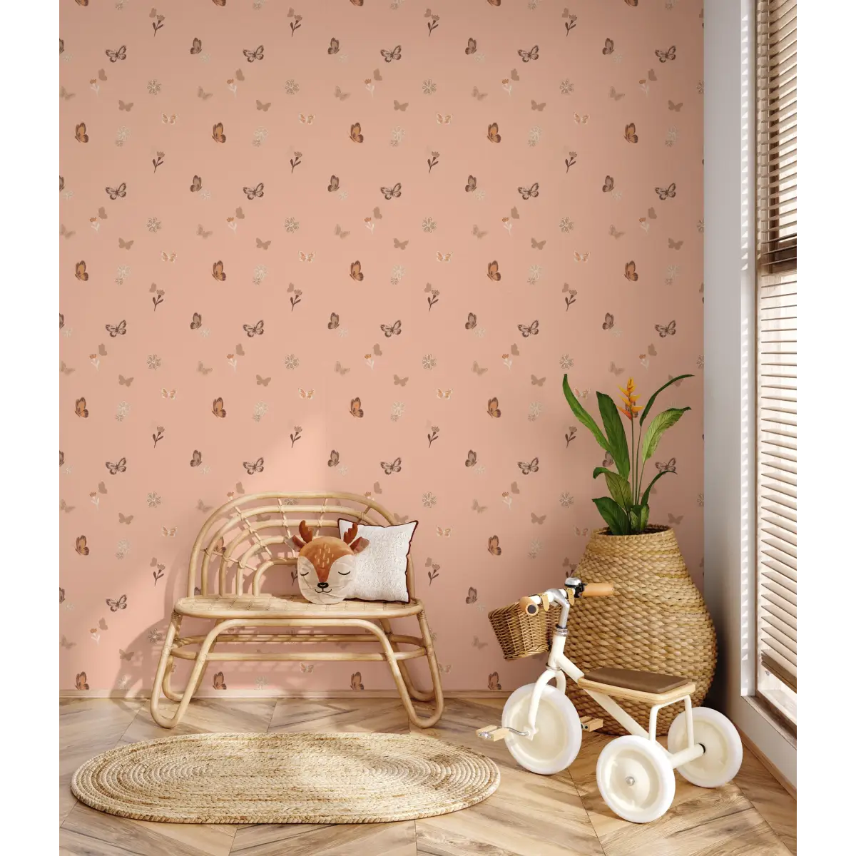 Marlo Wallpaper - Tiny Butterflies - by The Feral Flower - Loomwell Home Goods