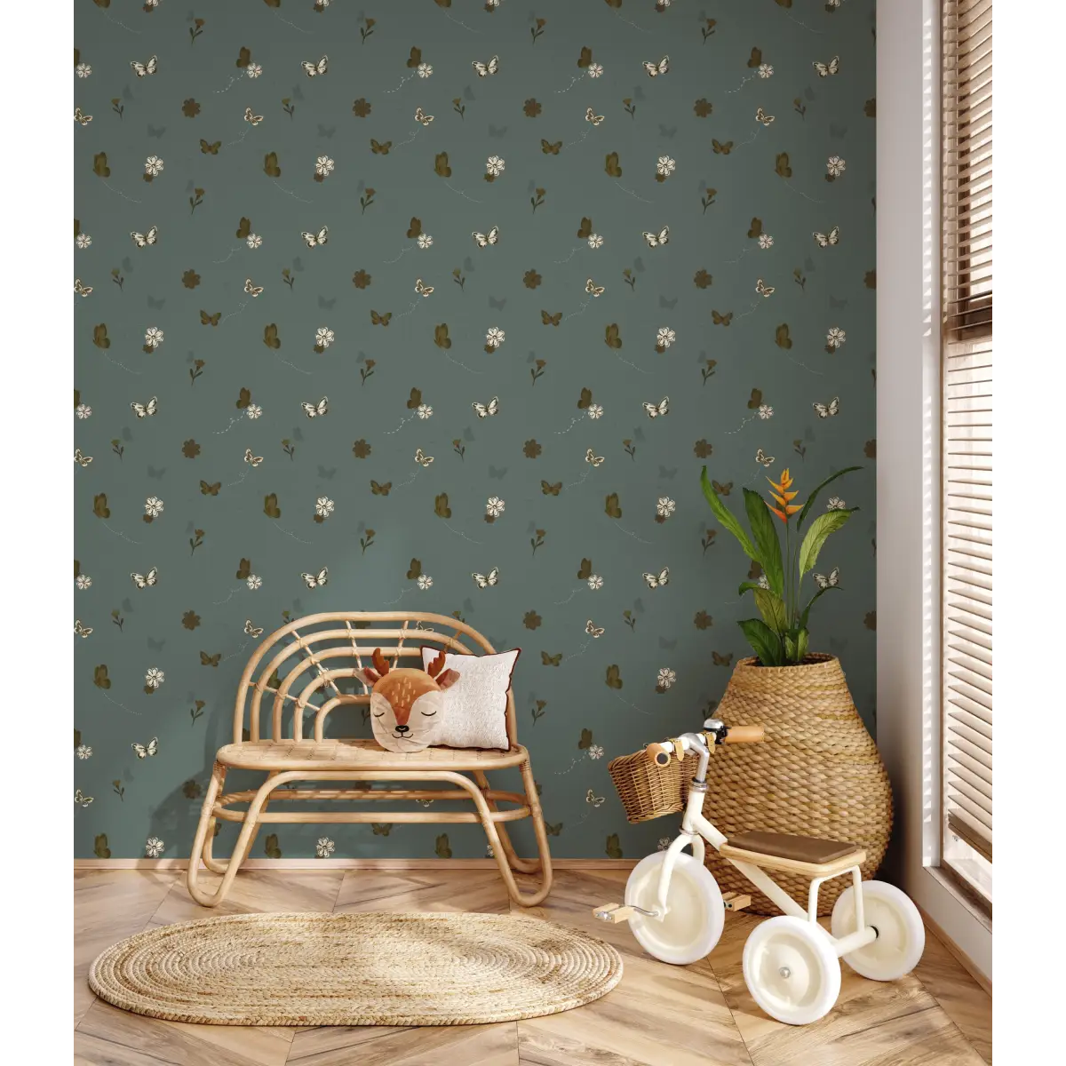 Marlo Wallpaper - Tiny Butterflies - by The Feral Flower - Loomwell Home Goods