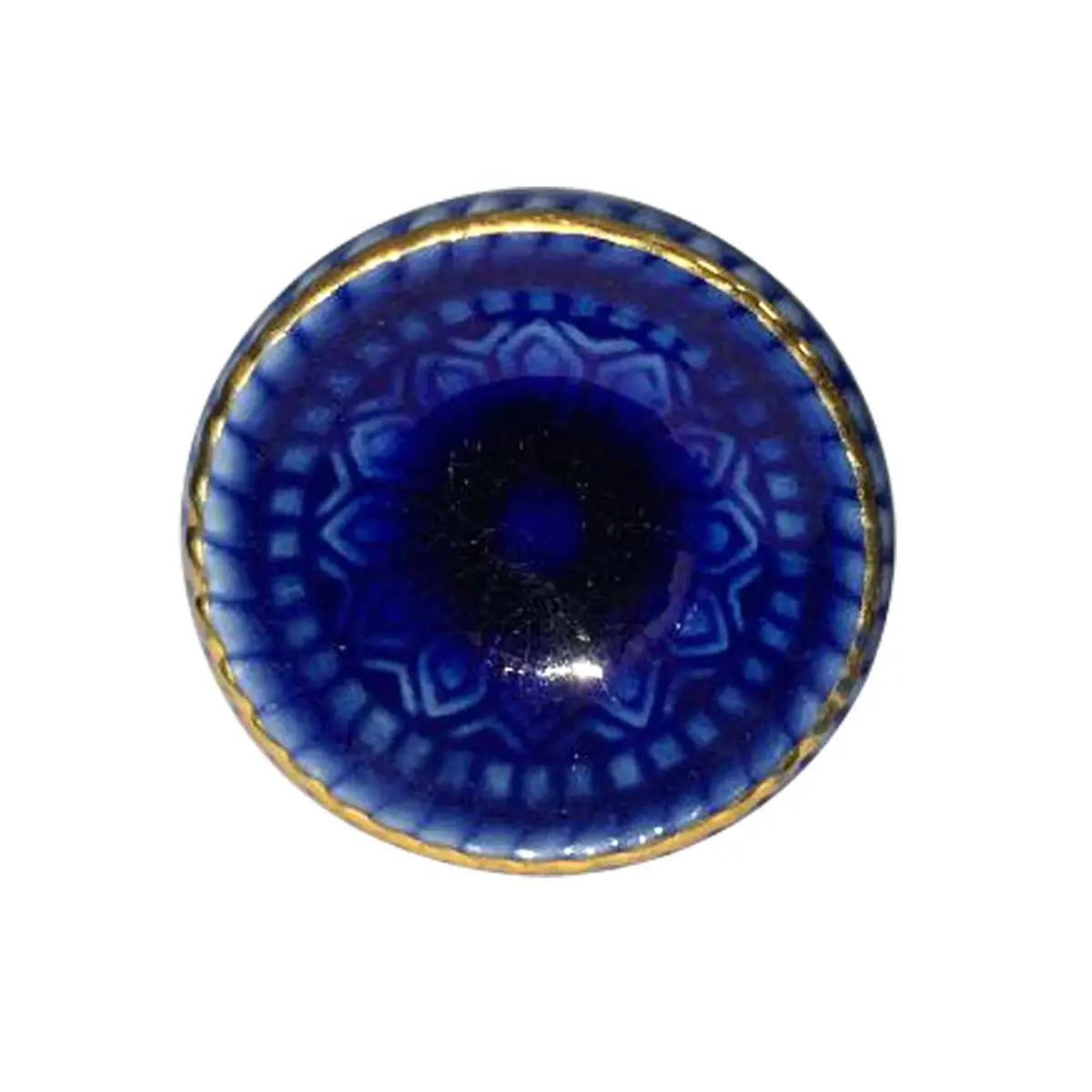 Marrakech Ceramic Knob (each) - Blue - Perilla Home