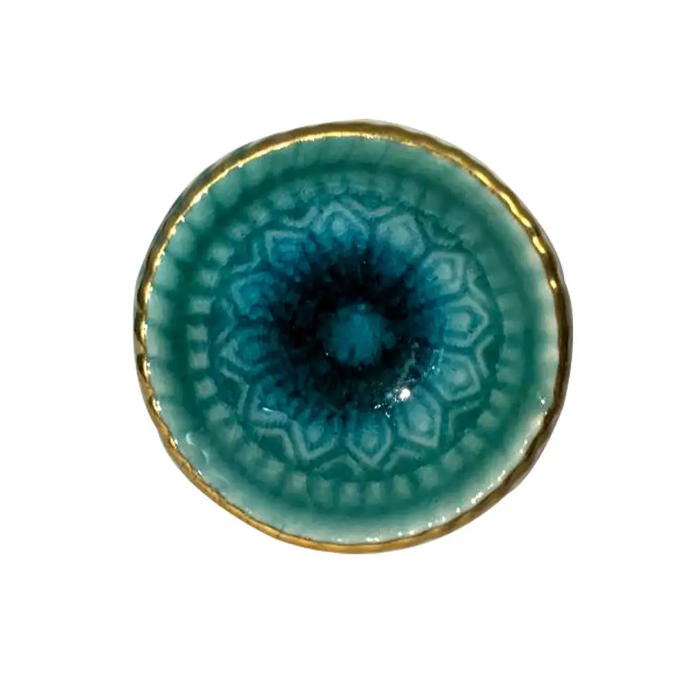 Marrakech Ceramic Knob (each) - Green - Perilla Home