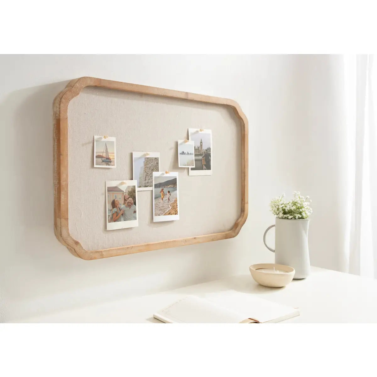 Marston Scalloped Fabric Pinboard or Bulletin Board - kateandlaurel