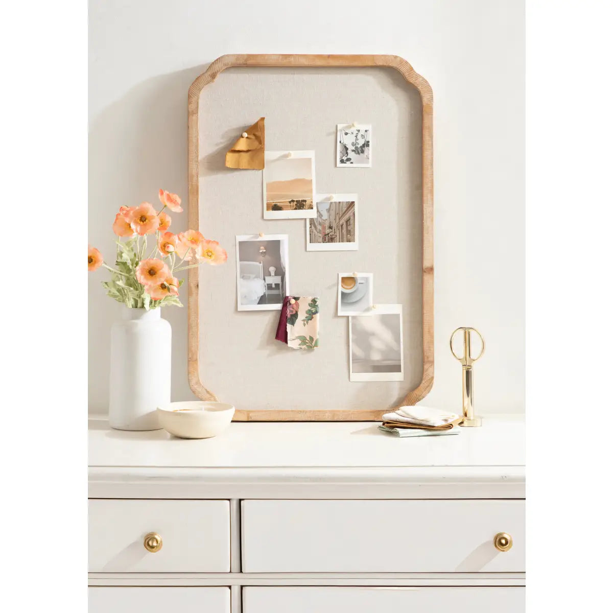 Marston Scalloped Fabric Pinboard or Bulletin Board - kateandlaurel