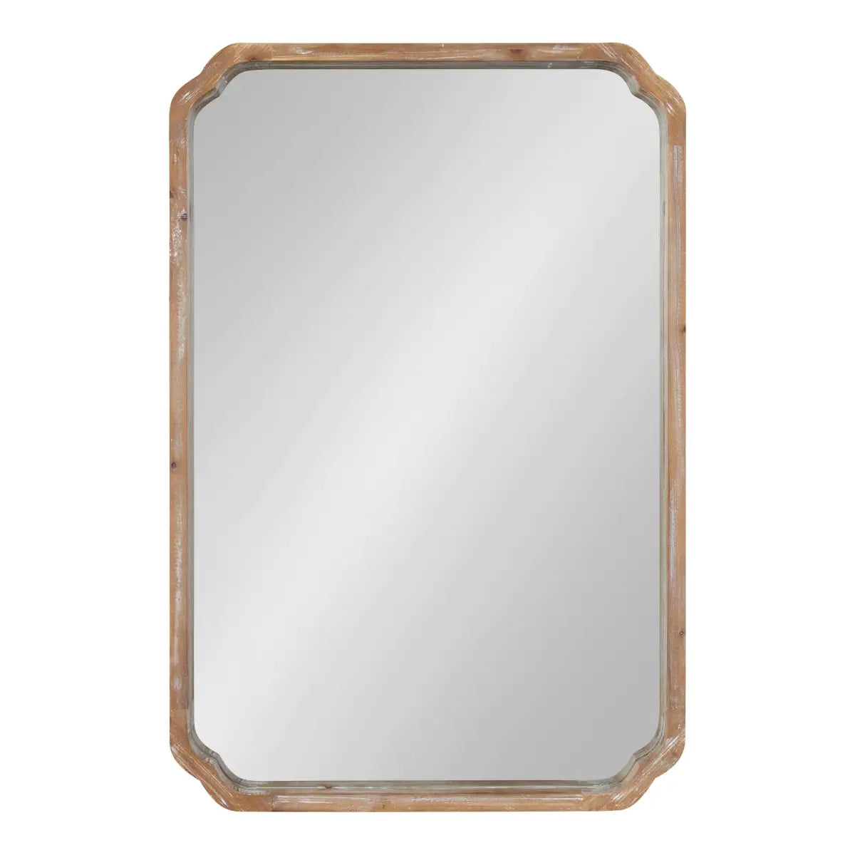 Marston Wood Wall Mirror with Rounded Corners - kateandlaurel