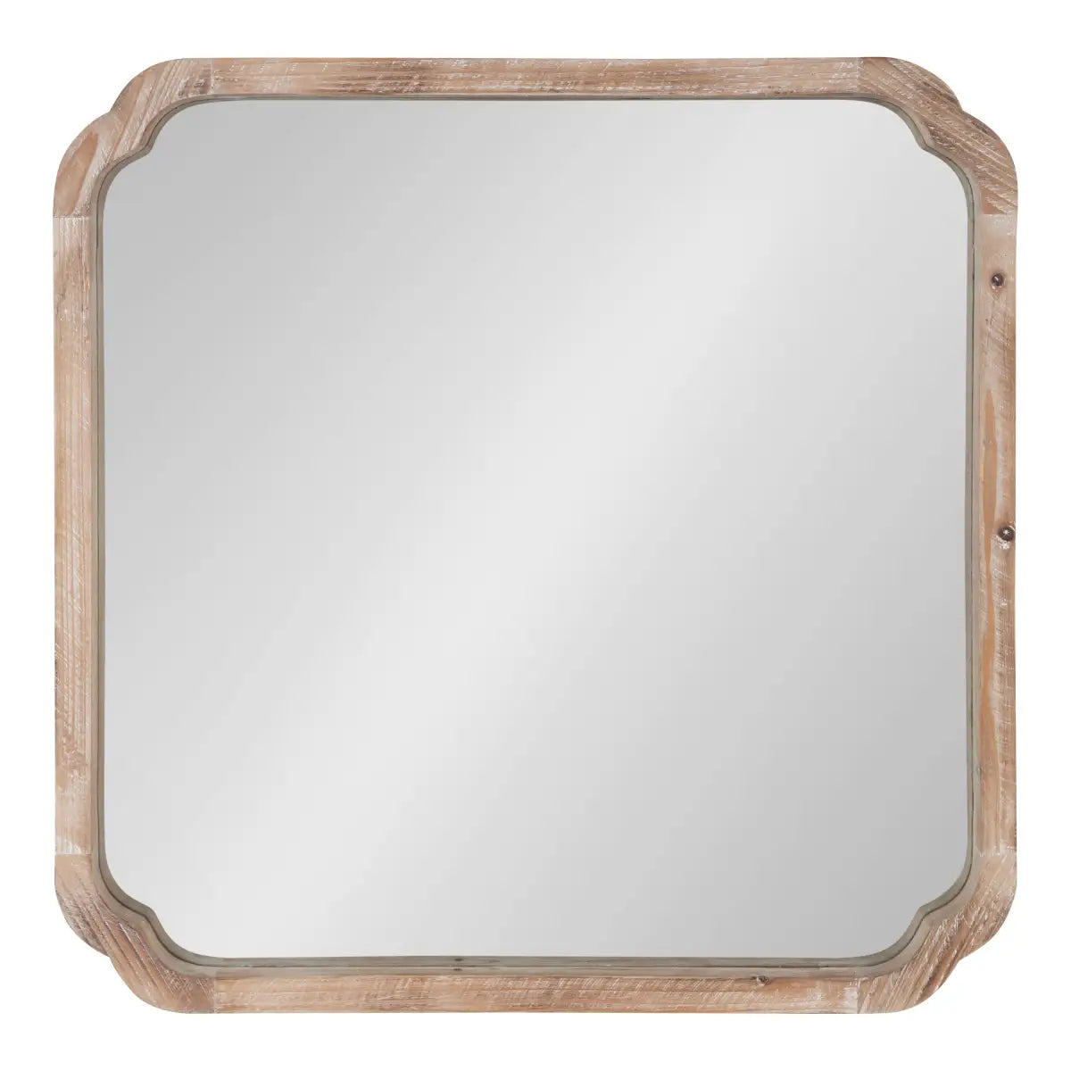 Marston Wood Wall Mirror with Rounded Corners - kateandlaurel