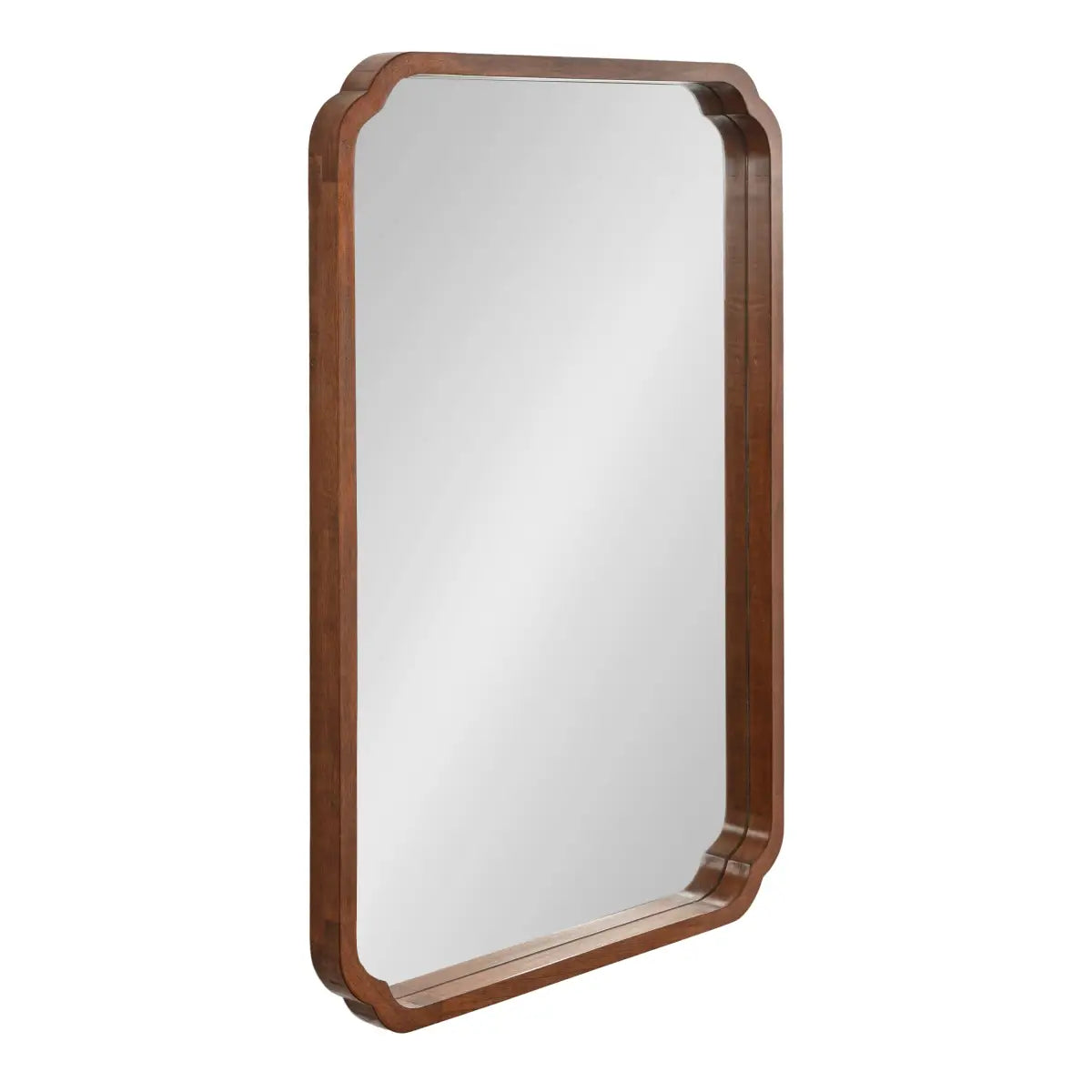 Marston Wood Wall Mirror with Rounded Corners - kateandlaurel