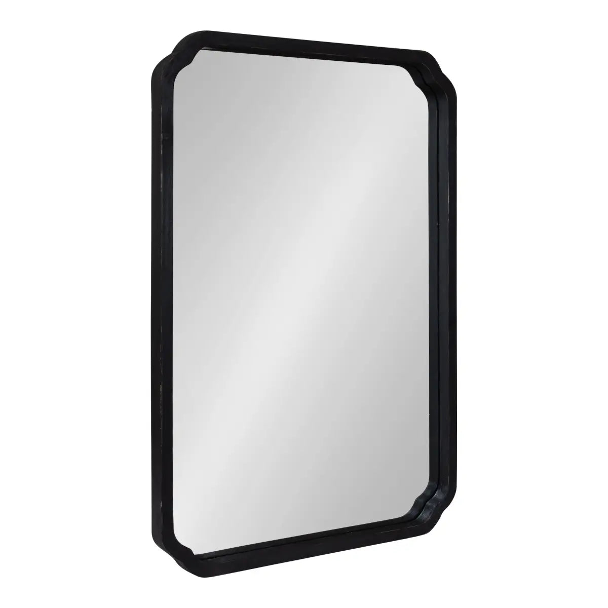 Marston Wood Wall Mirror with Rounded Corners - kateandlaurel