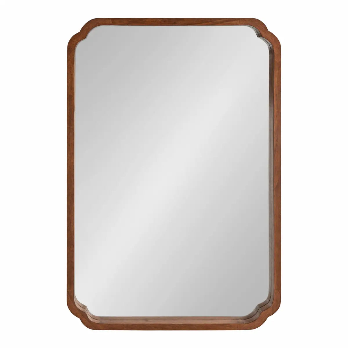 Marston Wood Wall Mirror with Rounded Corners - kateandlaurel