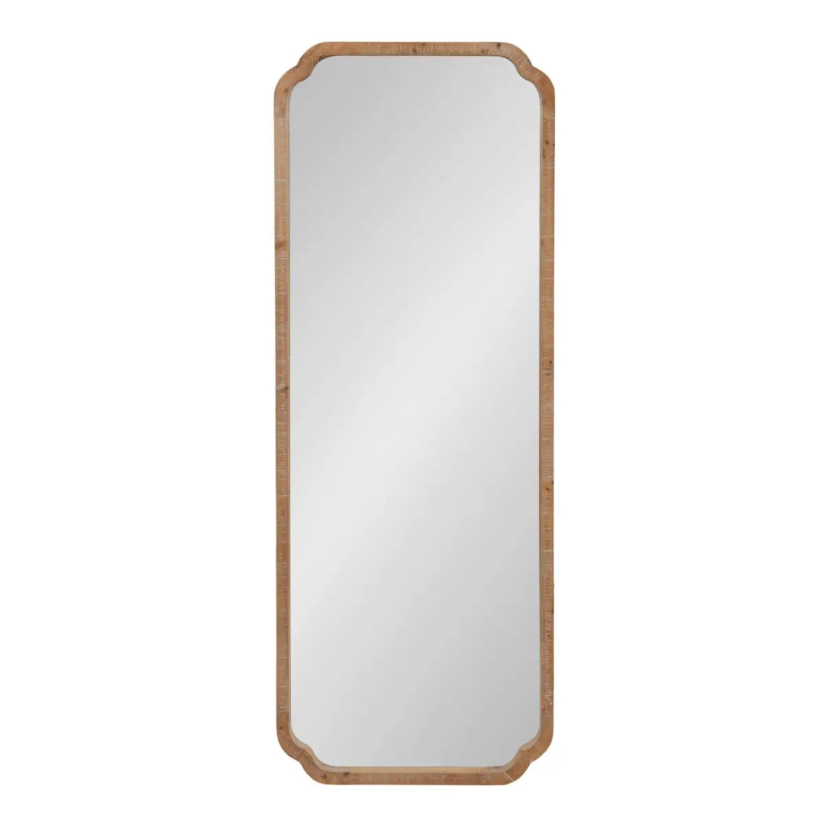 Marston Wood Wall Mirror with Rounded Corners - kateandlaurel