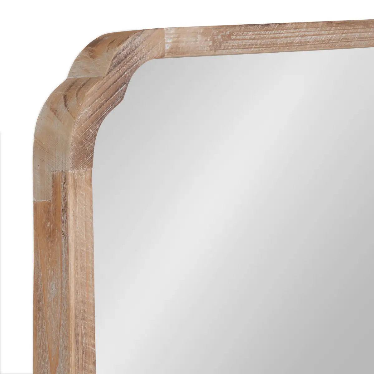 Marston Wood Wall Mirror with Rounded Corners - kateandlaurel
