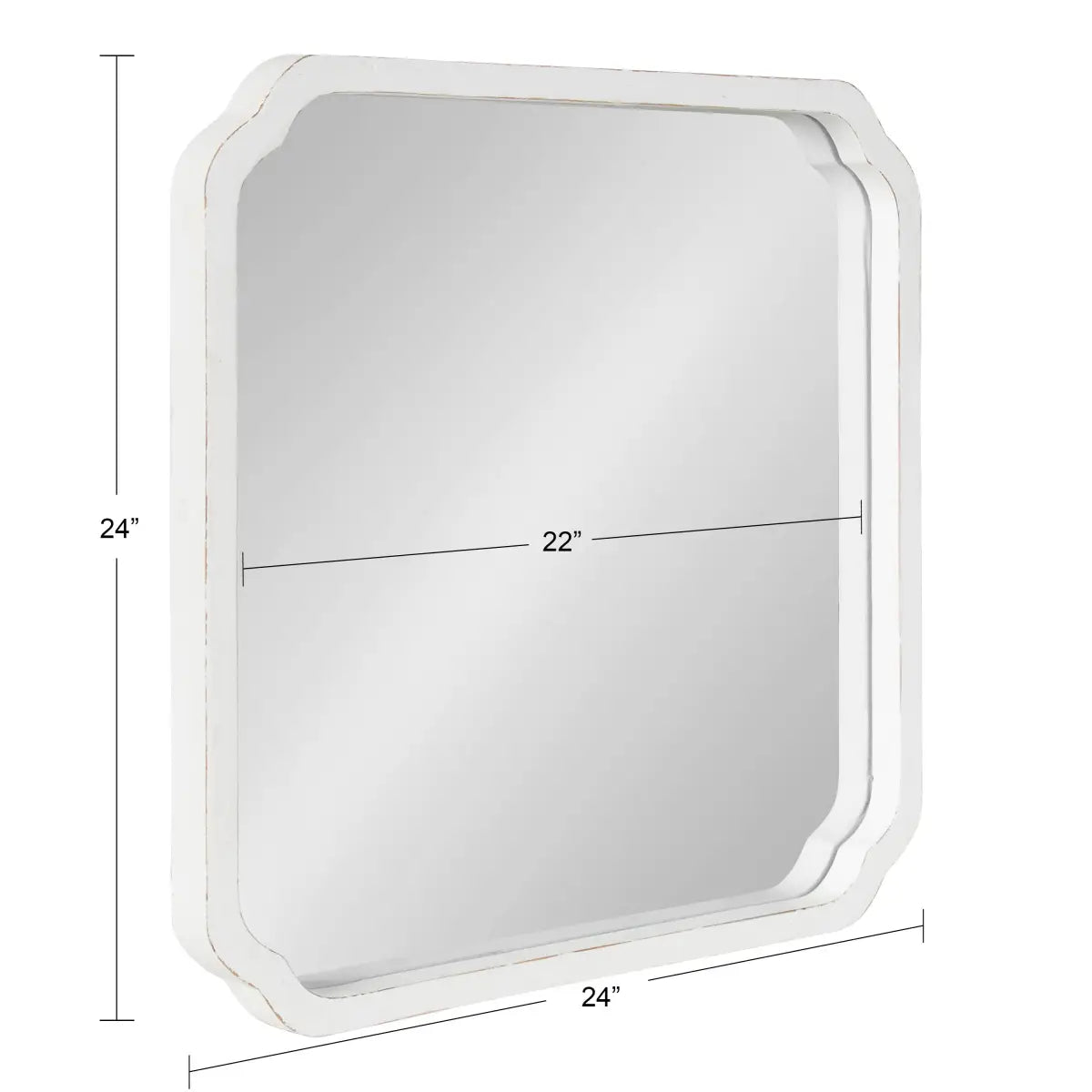 Marston Wood Wall Mirror with Rounded Corners - kateandlaurel