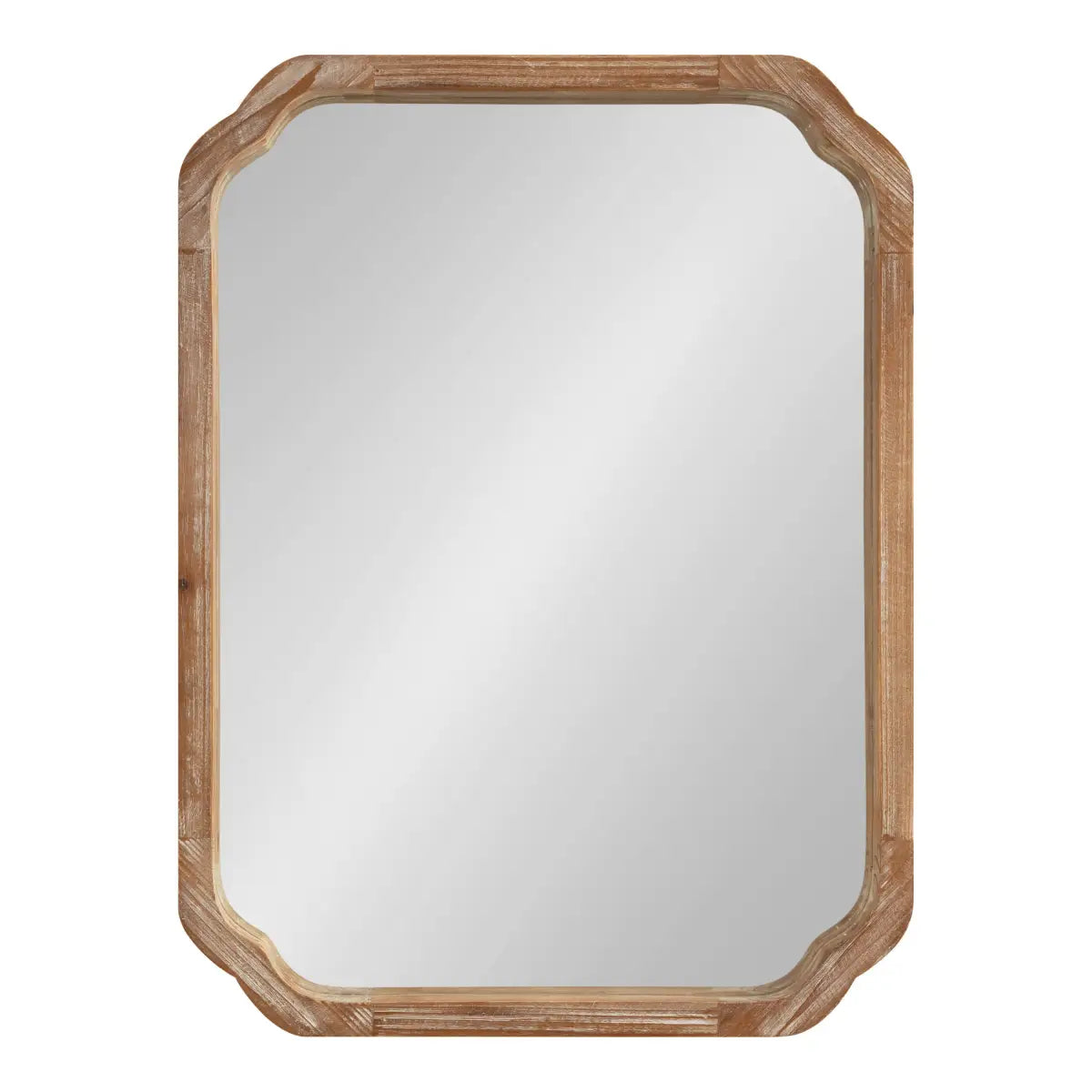 Marston Wood Wall Mirror with Rounded Corners - kateandlaurel