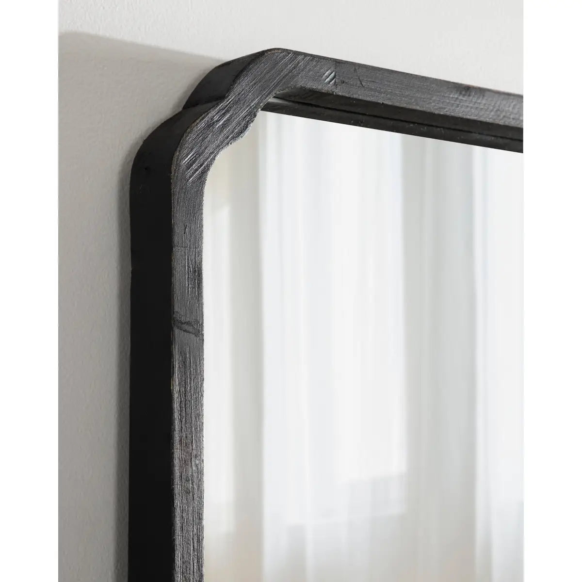 Marston Wood Wall Mirror with Rounded Corners - kateandlaurel