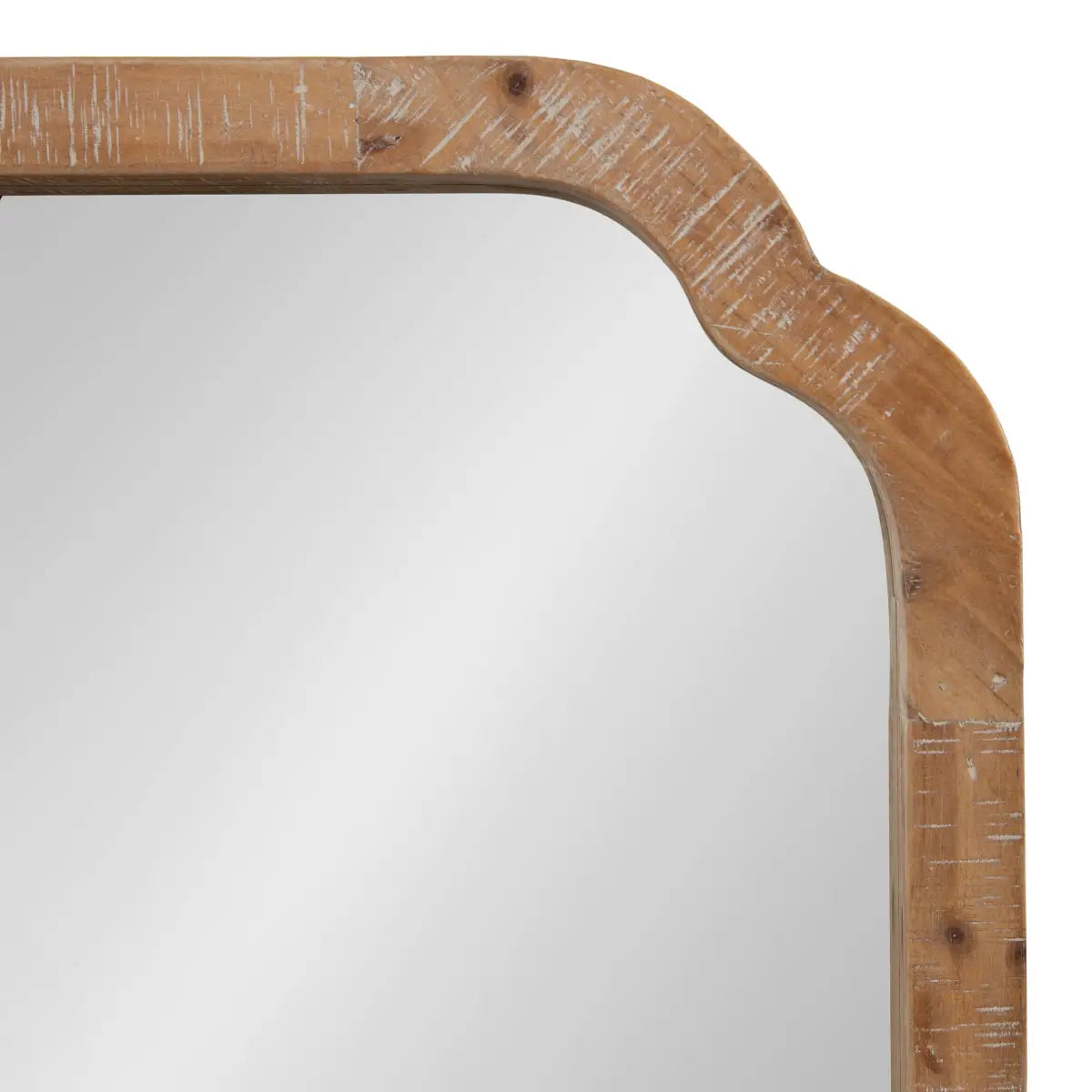 Marston Wood Wall Mirror with Rounded Corners - kateandlaurel