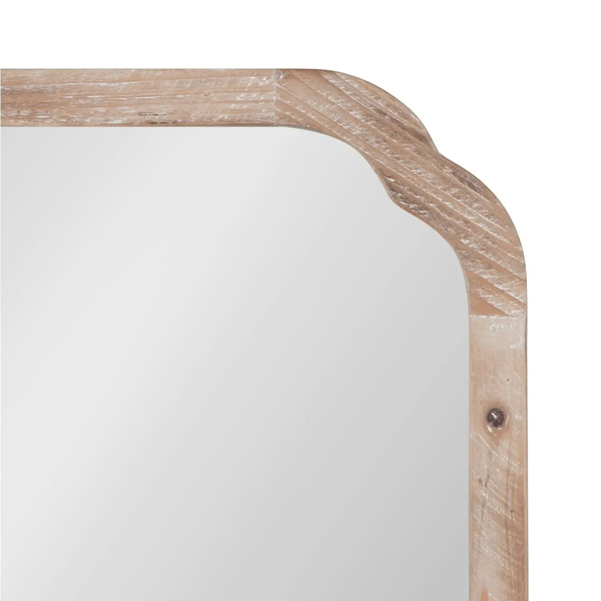 Marston Wood Wall Mirror with Rounded Corners - kateandlaurel