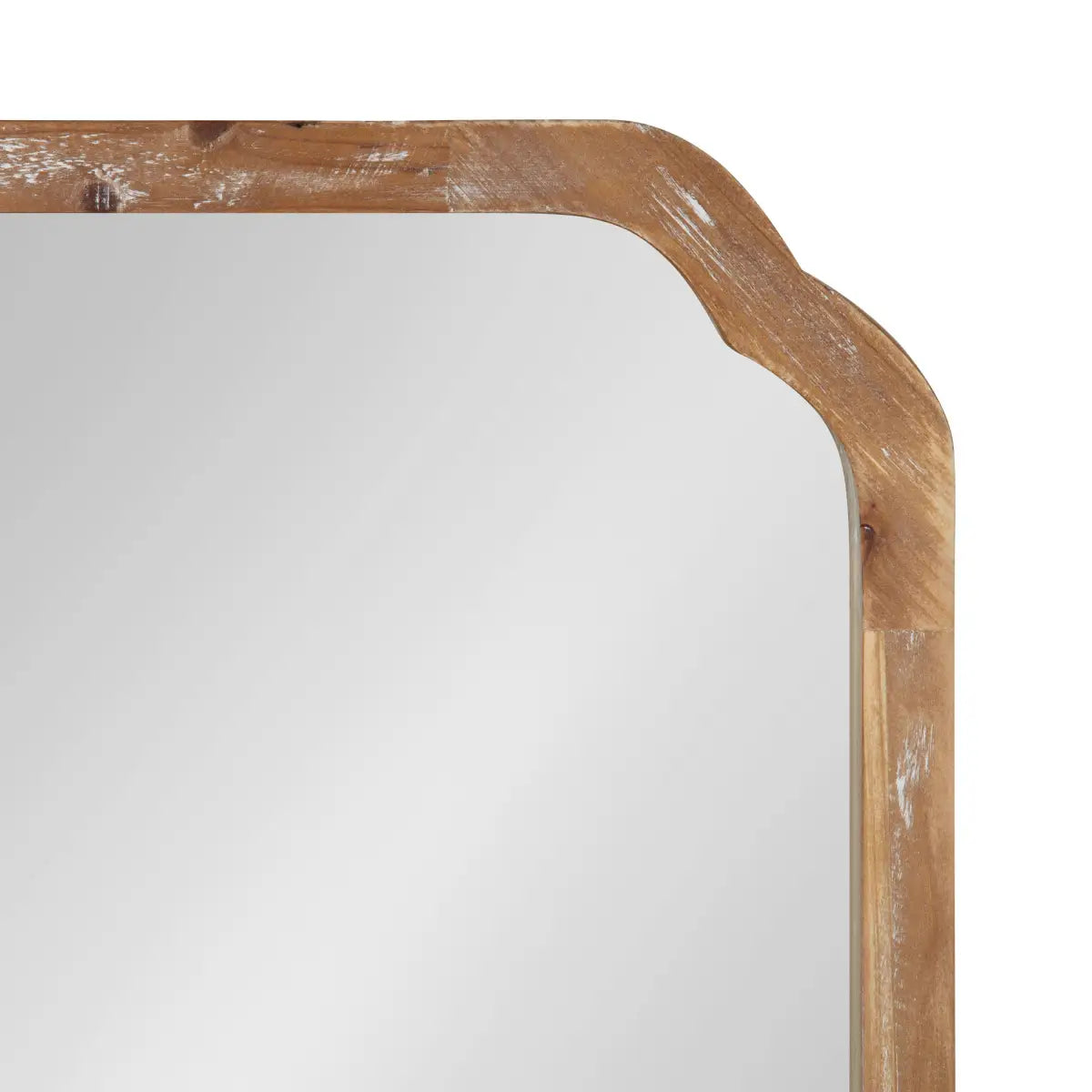 Marston Wood Wall Mirror with Rounded Corners - kateandlaurel